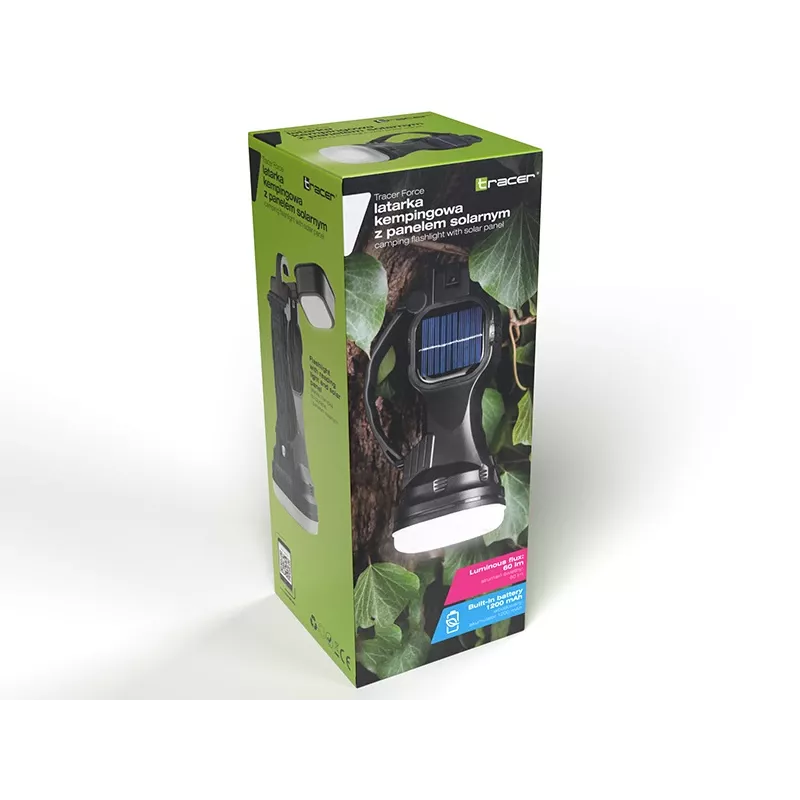 Lanterna TRACER Camping Torch 47140 solar recarregável, à prova de água