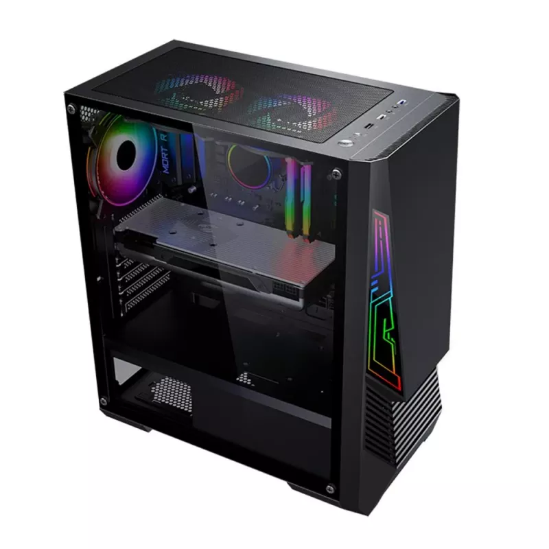 Caixa | GOLDEN TIGER | Formatos de placa-mãe suportados ATX/micro ATX | Preto | Midi Tower | Buffalo M730i | BUFFALOM730I