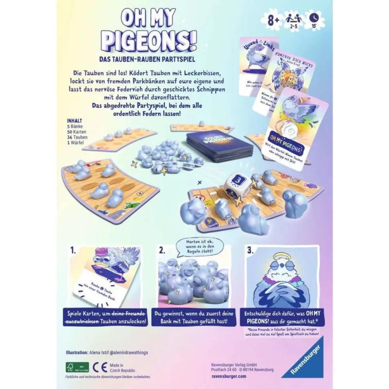 Oh my Pigeons, jogo de cartas