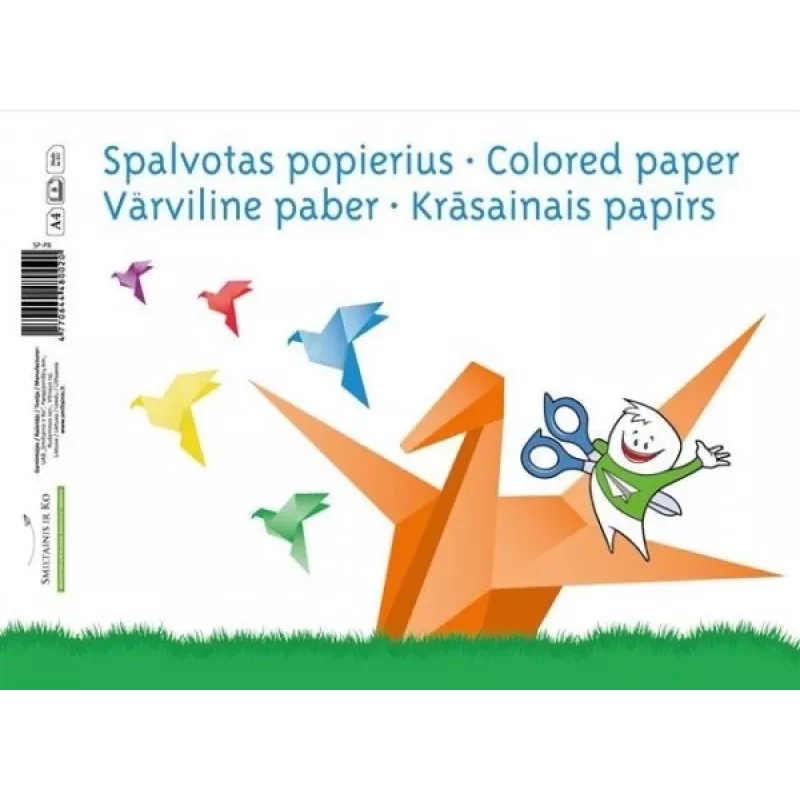 Papel SMLT A4 80 g/m² imprimível numa face, bloco colado – 8 folhas