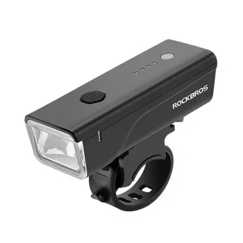 Rockbros luz de bicicleta + cabo USB-C - USB-A 260 lm preto