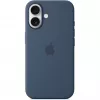 Apple MYY23ZM/A capa de silicone com MagSafe para iPhone 16, azul denim