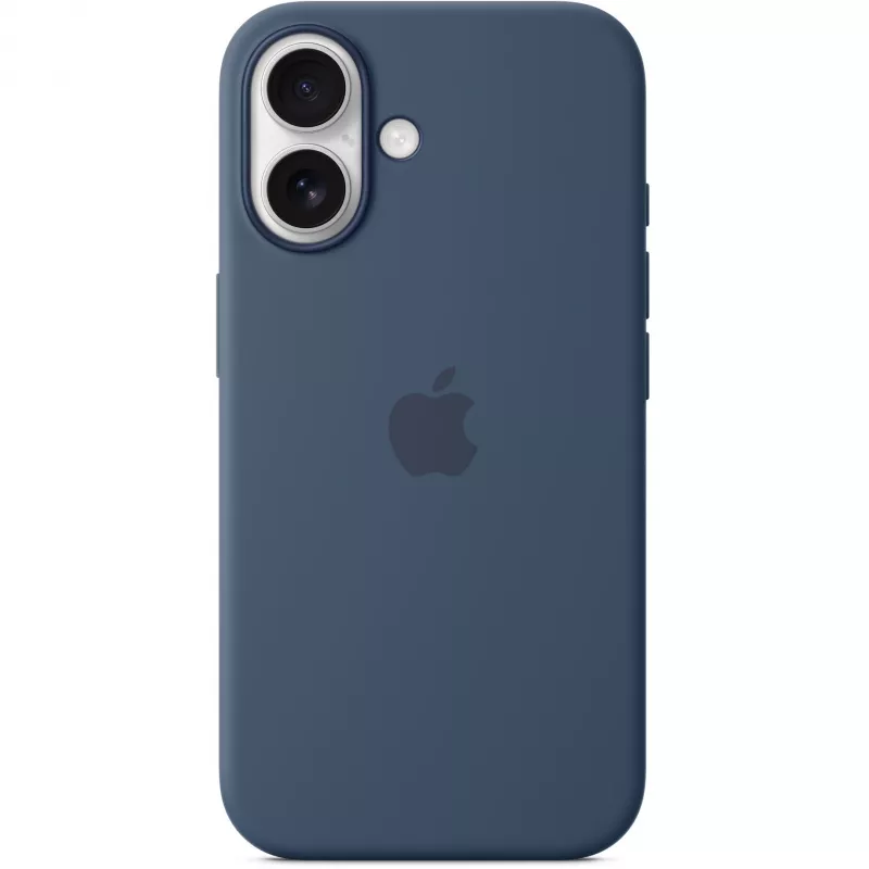 Apple MYY23ZM/A capa de silicone com MagSafe para iPhone 16, azul denim