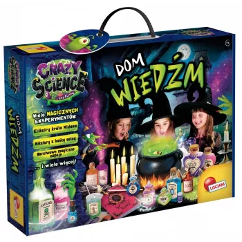 Conjunto de ciência educativa Liscianigiochi Crazy Science Casa das Bruxas (modelo 304-PL100255)