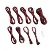 Kit de cabos CableMod PRO Series ModMesh C-Series RMi & RMx - kit de cabos de alimentação - moldado - Blood Red (CM-PCSR-FKIT-NKBR-R)