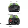 Inversor para automóvel Qoltec Monolith 600 W verde 12 V