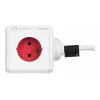 Allocacoc 2304/FREXPC régua de tomadas 3 m 5 tomadas AC interior vermelho, branco