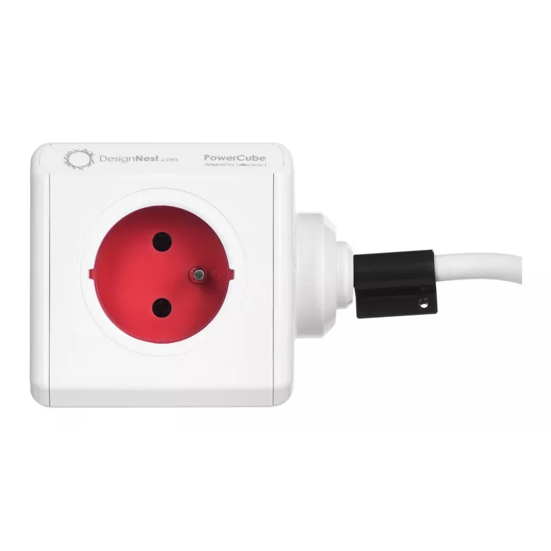 Allocacoc 2304/FREXPC régua de tomadas 3 m 5 tomadas AC interior vermelho, branco