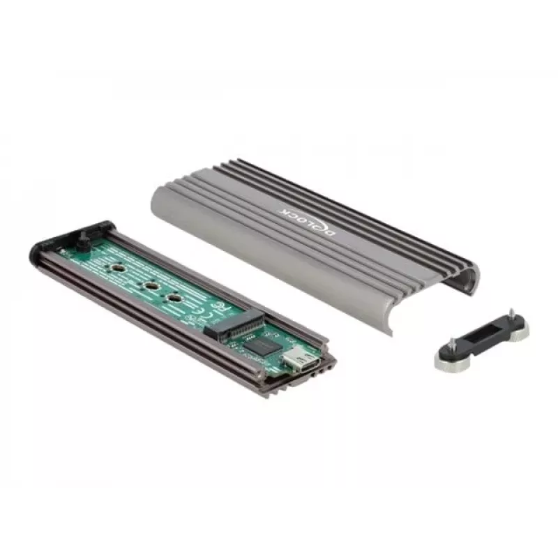 Caixa para SSD DeLOCK 42001 prateado M.2