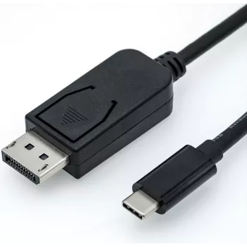 Roline - Adaptador de vídeo externo - USB-C 3.1 - DisplayPort - preto