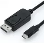 Roline - Adaptador de vídeo externo - USB-C 3.1 - DisplayPort - preto