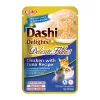 Snacks húmidos para gatos INABA Dashi Delights flocos delicados de frango com atum 40 g saqueta