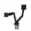 Suporte para monitor GEMBIRD MA-DA2-03 para ecrãs até 35 polegadas, fixação de mesa, VESA 75x75–100x100, 20 kg, preto, ecrã duplo