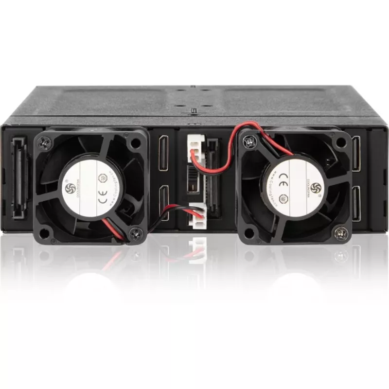 ICY DOCK - ToughArmor MB720MK-B V3 - 4x PCIe 4.0 M.2 NVMe para 4x OCuLink em 1x baía de 5,25 moldura móvel metal preto com fecho de chave (compatível com Tri-Mode)