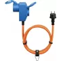 Cabo adaptador de campismo Goobay 1,5 m laranja ficha CEE para conector fêmea Schuko IP44