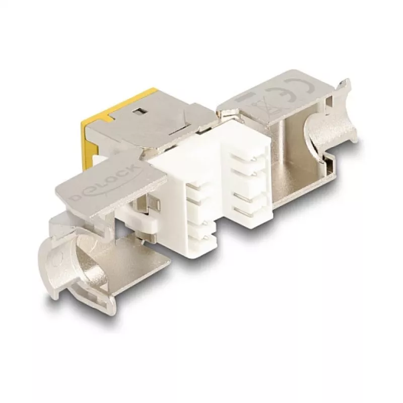 Módulo Keystone DeLOCK 88111 plano amarelo RJ-45 10 unid.