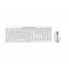 Teclado CHERRY Stream Desktop Recharge rato incluído universal RF sem fios QWERTZ alemão cinzento
