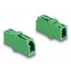 Acoplador de fibra ótica LC simplex fêmea para LC simplex fêmea APC verde DeLOCK 87984