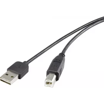 Cabo USB Renkforce Duplex USB-A reversível para USB Type-B 2.0, 0,5 m