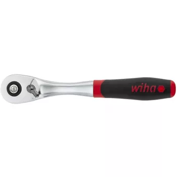 Catraca reversível Wiha 3/8 botão de pressão e retenção de esferas preto/vermelho (45625)