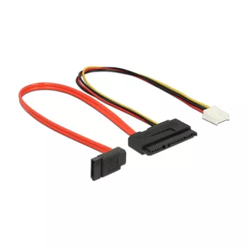 Cabo SATA DeLOCK 0,3 m SATAIII 7p + Floppy 4p/SATAIII 22p
