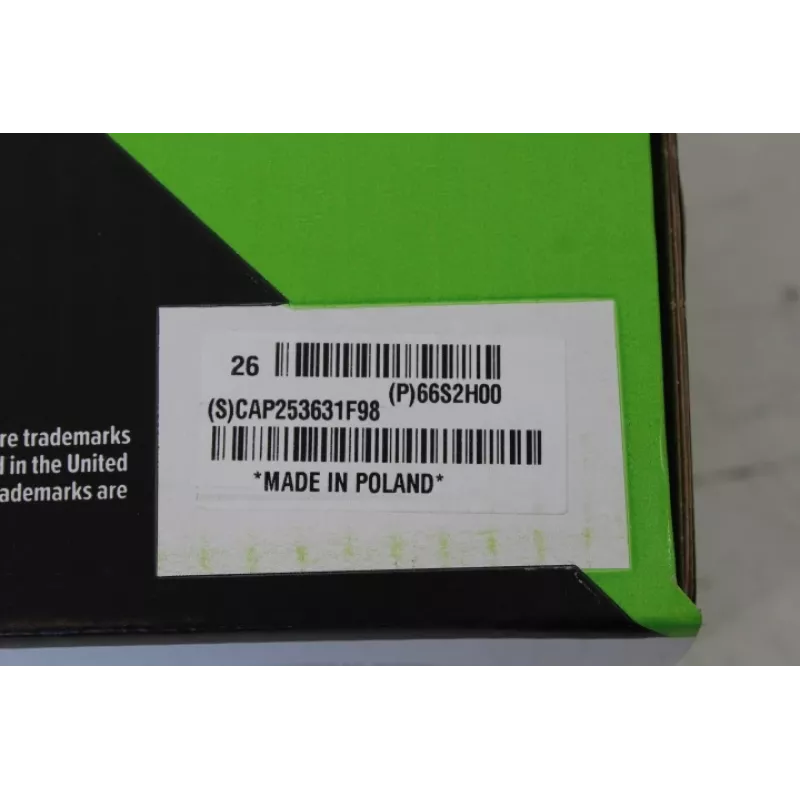 Cartucho de toner Lexmark Cartridge CollecReturn Program 66S2H00, preto, 28.400 páginas — embalagem danificada