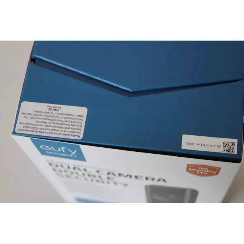 Videoporteiro Eufy Doorbell 2 Pro – modelo T8213G11SO, preto, recondicionado (riscos na parte superior)