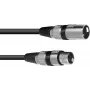 Cabo XLR Omnitronic 3022045N — 1 x XLR macho para 1 x XLR fêmea, 1,5 m
