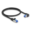 Cabo de rede DeLOCK RJ45 Cat.6A S/FTP 0,5 m preto