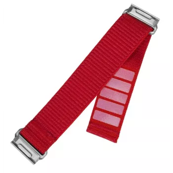 Pulseira de nylon de 22 mm de substituição FIXED para Garmin QuickFit 160–210 mm vermelha