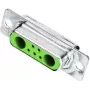 Conector de cabo D-Sub 2 Harting 09 69 201 5072 verde metálico