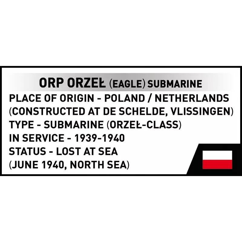 Conjunto Cobi ORP Orzeł 193 blocos modelo de navio para montagem