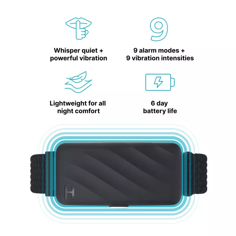 Homedics SS-WB100BK-WW WakeBand, o seu despertador silencioso, preto