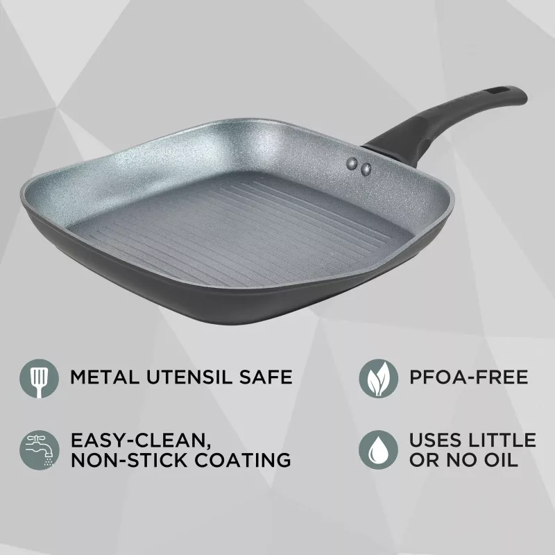 Chapa Russell Hobbs RH01861EU7 28 cm Crystaltech – superfície de cozedura antiaderente, frigideira plana