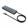 Hub USB Akasa AK-HB-21BKCM alumínio USB 3.2 Gen 1 5000 Mbit/s