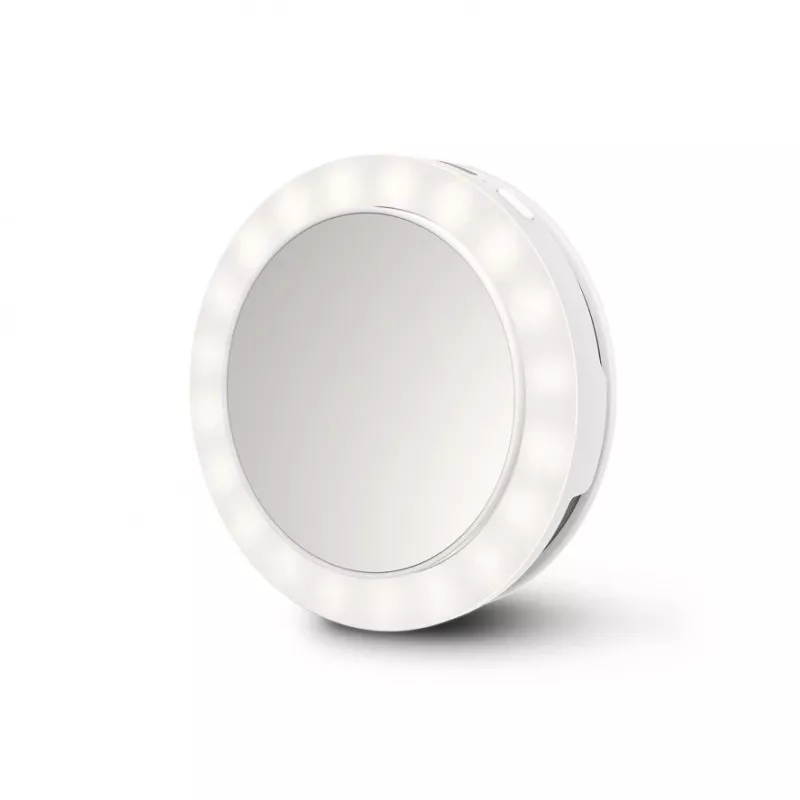 Espelho de maquilhagem de pé Medisana 23603 — redondo, branco, a pilhas, dobrável, iluminação integrada