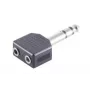 Adaptador de cabo Microconnect AUDANS 6,35 mm para 2 x 3,5 mm preto