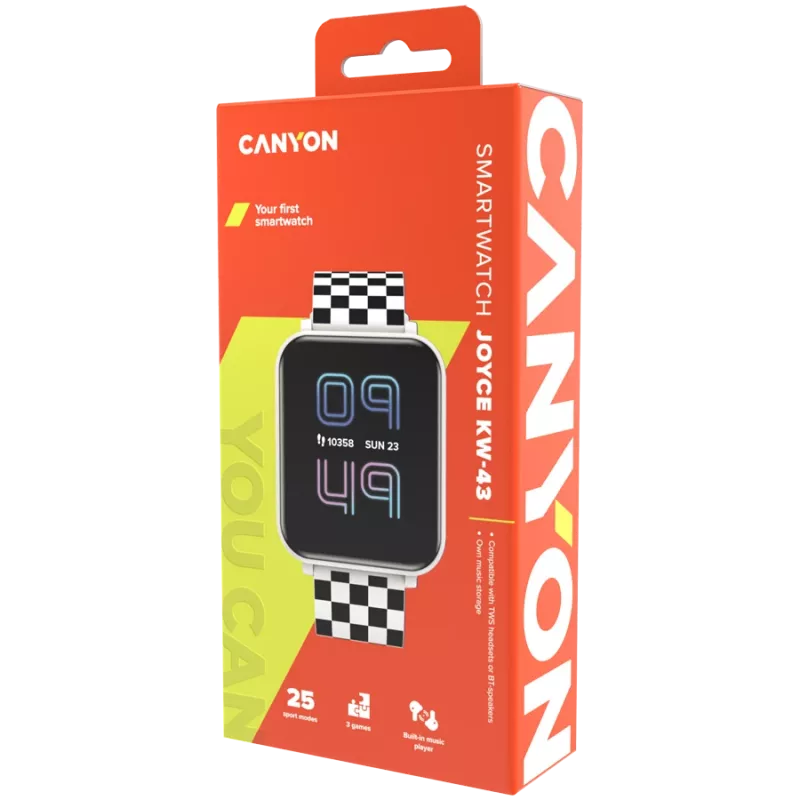 Smartwatch Canyon CNE-KW43 Preto Branco