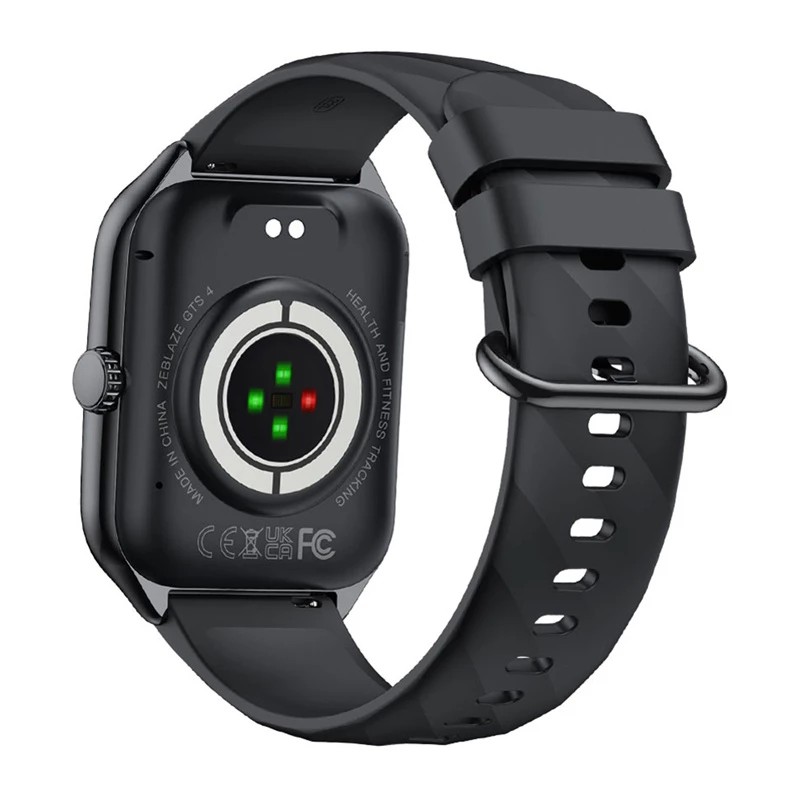 Smartwatch Zeblaze GTS 4 — 1,94 polegadas (4,93 cm) AMOLED, 466×466 px, ecrã tátil, Wi-Fi, bracelete de silicone, preto