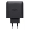Carregador Trust Maxo 65W 2 portas USB-C carregador GaN carregamento rápido preto