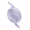 Baseus Free2Pull - cabo extensível USB-C para Lightning 20 W, 1 m (roxo)