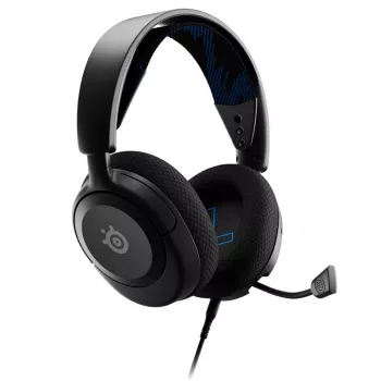 Headset Steelseries Arctis Nova 1P com fios arco de cabeça gaming preto