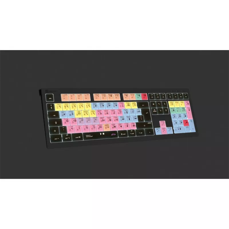 Logickeyboard ASTRA 2 USB QWERTY teclado preto tamanho completo 104 teclas