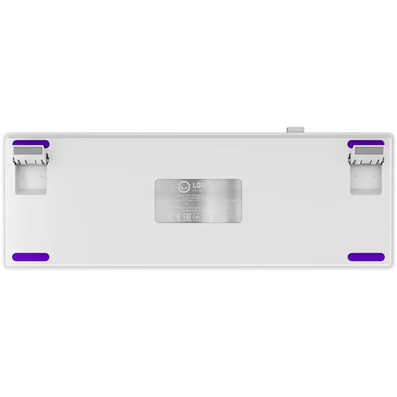 LORGAR KBP70MW, Teclado de gaming mecânico sem fios 65% Pro, branco, layout EN