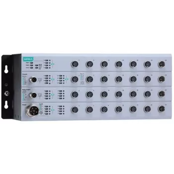 Switch Ethernet M12 industrial gerido MOXA EN50155 8 portas