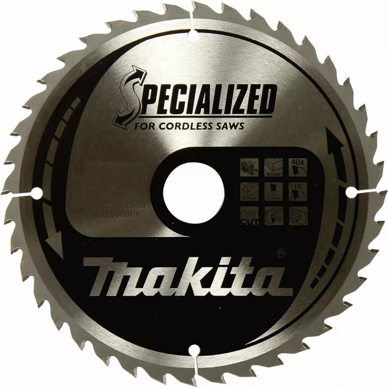 Makita B-33635 Specialized disco de serra circular para madeira, 136 mm, furo de 20 mm, 36 dentes
