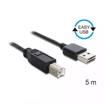 Cabo USB DeLOCK 85553 USB 2.0 5 m USB A USB B preto