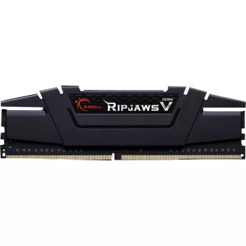 DIMM 16 GB DDR4-3200 (2x 8 GB) Dual-Kit, memória RAM preta, F4-3200C16D-16GVKB, Ripjaws V, INTEL XMP