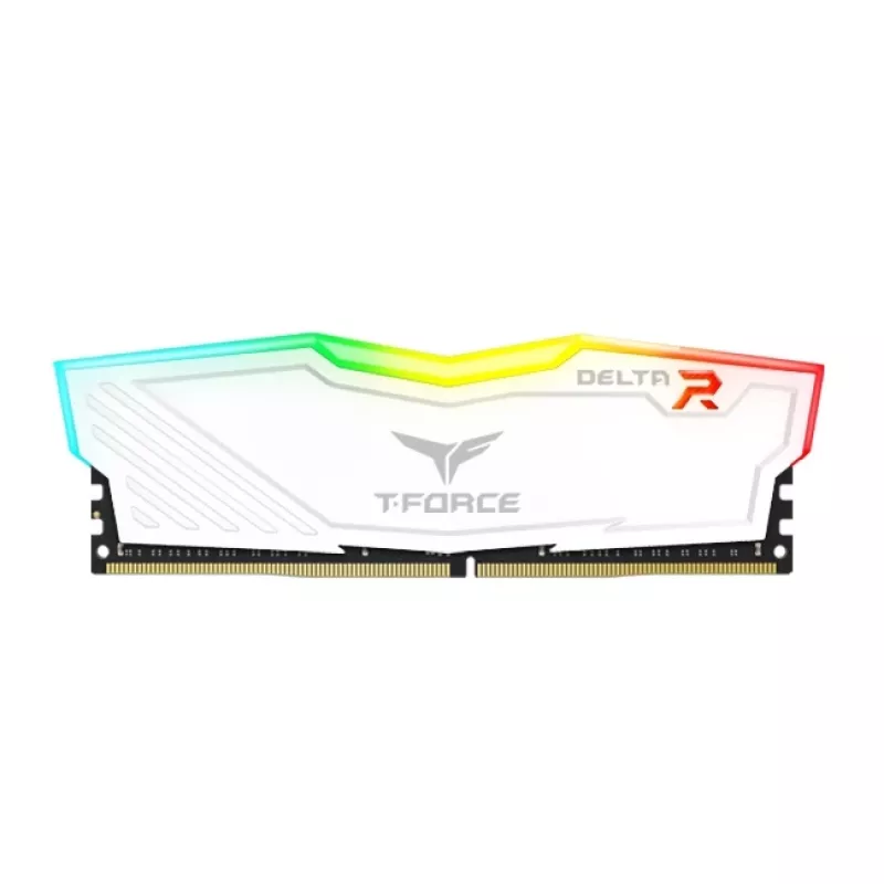 DIMM 16 GB DDR4-3600 (2x 8 GB) kit duplo, memória branca, TF4D416G3600HC18JDC01, Delta RGB, INTEL XMP