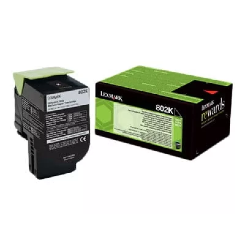 Lexmark 802K cartucho de toner do programa de devolução (80C20K0), preto, 1000 páginas